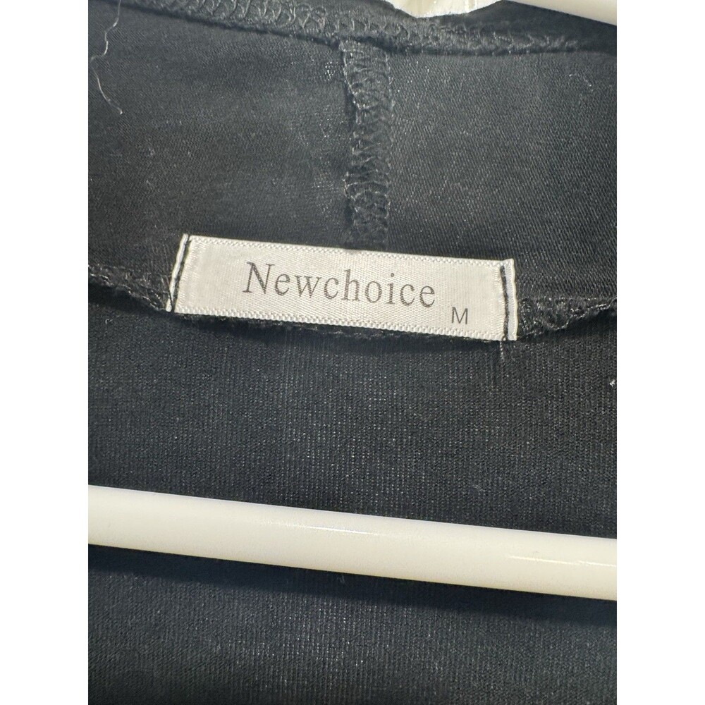 Newchoice Women’s Open Front Cardigan Black Long Sleeve Size M Lightweight - Picture 3 of 4